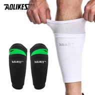 AOLIKES 1 Pair Sports Football Leggings Pad Cover Socks Leg Support Football Calf Cover Leggings Sui