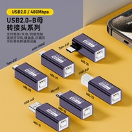 Micro/ Mini/USB-A 2.0 to USB-B Adapter, USB2.0 480Mbps Type-C to MIDI Converter Plug for Printer, Sm