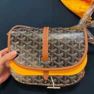 全新 GOYARD 郵差包 BELVEDERE PM 黑棕
