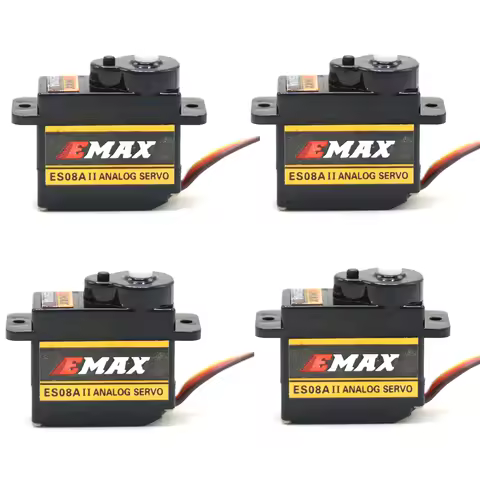 4pcs EMAX ES08A II 9g Micro Servo Plastic Gear Analog Mini Servo1.8kg/Sec for RC Model
