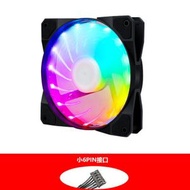 全城熱賣 - 電腦機箱RGB變色散熱器 大風量靜音散熱風扇(2個15燈風扇)