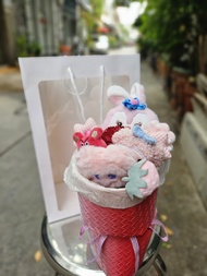 (CÓ SẴN - Tặng TÚI + ĐÈN LED) Bó Hoa Gấu Dâu Gấu Bông HotTrend Quà Tặng Người Yêu Dịp Quốc Tế Phụ Nữ