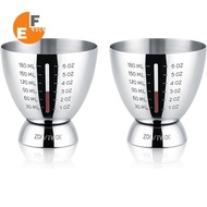 Cocktail for Bartending Jigger Stainless Steel Shot Measure Cup with Graduated Markings 1 Oz to 6 Oz