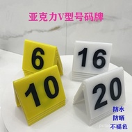 Acrylic table numbers cafe table numbers stand table numbers table numbers bending table numbers V型 