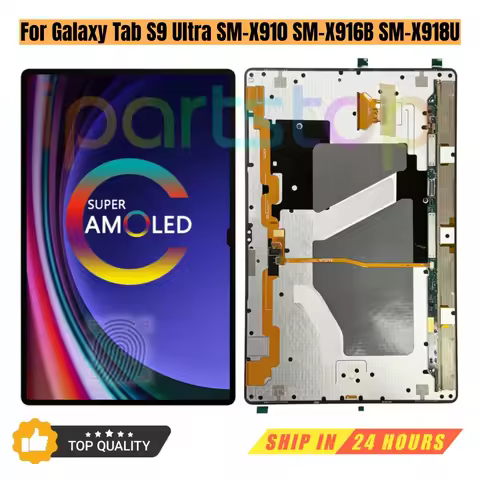 iParts Replacement Display for Samsung Galaxy Tab S9 Ultra 5G SM-X910 SM-X916B SM-X918U 120Hz AMOLED