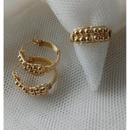 SET EARRING AND RING 10K GOLDFILLED