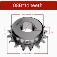 Sprocket 45 Steel Sprocket 4 Points/08B 14 Teeth Chain Gear (7203D)