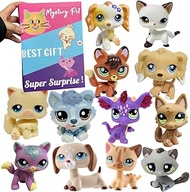 LPS Cat Pack Toy 6 Pcs Random Rare Old Fox Pet Lot Mini Dragon Dachshund Cocker Spaniel Dog Action Figure Gift for Kids Girls Boys