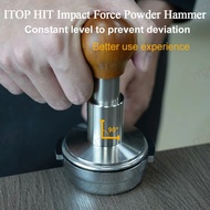 ITOP HIT Impact Force Powder Hammer 51/53/58mm Adjustable Pressure Force Tamper Stainless Steel Coff