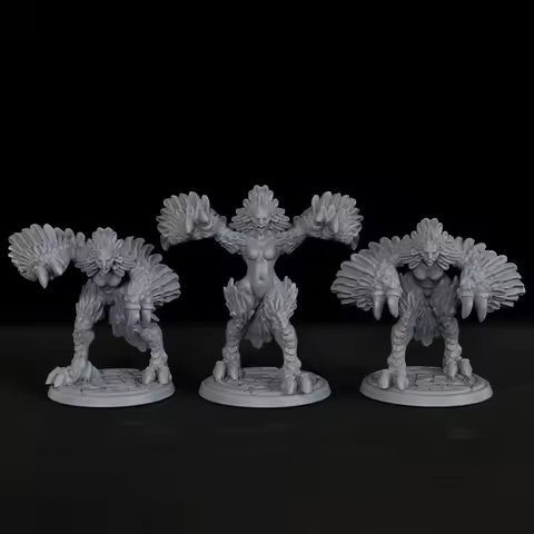 RPG Harpies Miniature - Christmas Gift, Fantasy Characters/NPC for RPG Tabletop Player, Board Game G