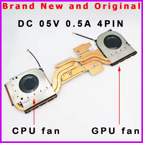 New Laptop CPU GPU Heatsink Fan Cooler Radiator for 6-31-NP502-101 MMN9 DFS5K22115572G FMN9 DFS5K223