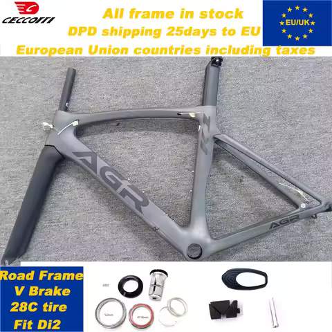 CECCOTTI Factory 700C Rim Brake Road Bike Frame Fast delivery Carbon Bicycle Frameset DPD shipping t