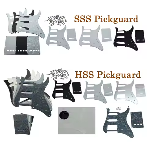Dopro HSS/SSS Pickguards and Back Plate with Screws fits for Yamaha PACIFICA