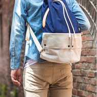 【換季特惠】3色 男生禮物 復古帆布大容量水桶(圓) 束口後背包