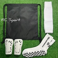 Anti-Slip Socks 4-Piece Set With Racing Soccer Kicking Equipment Bag Sports Cloth Non-Slip + Ankle + Shin Guards