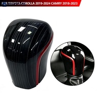 EAZYLIVING 3Pcs/Set Car Gear Shift Knob Cover Lever Stick Head Bright Lines Decoration Car Accessori
