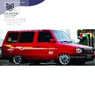 Stiker cutting stiker mobil Promo Stiker mobil toyota kijang super stiker list body samping side lin