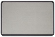 7694G Quartet Contour Fabric Board - 36" Height x 48" Width - Gray Fabric Surface - Gray Plastic Fra