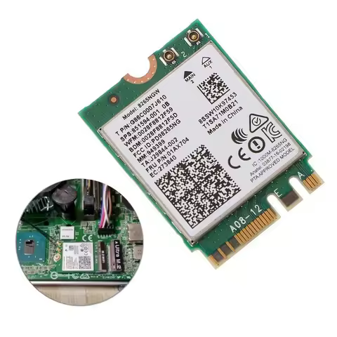 for Intel 8265 AC AC8265 8265NGW NGFF for M.2 Wifi Card WIFI Bluetooth-Compatobl，2.4G/5G Wireless Ne