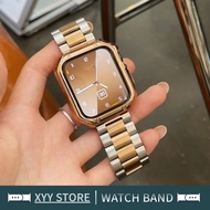 Metal Strap+Plating Soft Case Suit For iWatch Series 9 8 7 6 5 4 3 2 SE S8 Ultra Stainless Steel iWa
