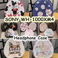 READY STOCK! For SONY WH-1000XM4 Headphone Case Simple CartoonHeadset Earpads Storage Bag Casing Box
