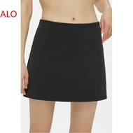 【New】 Alo Yoa Sports Short Skirt Sheath With Lining Safety Pants Pocket A- Line Dress Solid Color Tr
