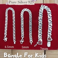 Silver Bangle For Kids/Gelang Budak Perak 925(4 Tahun kebawah)✨Ready Stock✨