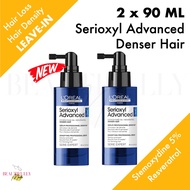 [Bundle of 2] L’Oréal Professional Serioxyl Advanced Denser Hair Density Activator Serum 90ml x 2 - Dual Action Serum to Stimulate Dormant Hair Roots &amp; Densify Hair Fiber Scalp Care for Hair Loss Anti Thinning Hair Hairloss Tonic L’Oréal LOreal