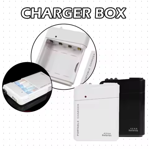 4 Slots AA Battery Charger USB Power Bank Rechargeable C5K5 Charger Charger Emergency Box AA Univers