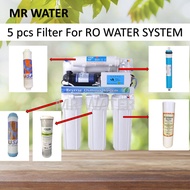 RO WATER SYSTEM  REPLACEMENT RO FILTER 5 PCS (SET)