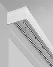 Ceiling Curtain Track Ceiling Mounted Curtain Pelmet with Double Rails, Curtain Boxes for Above Wind