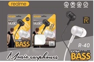 Headset / Handsfree / Earphone Realme R40 + Mic Stereo R-40 / R 40 Suara Bagus
