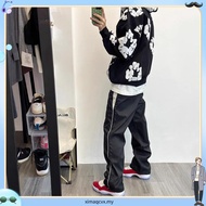 American Retro Street vibe Style baggy tracksuit Casual Pants Men Loose Wide-Leg baggy tracksuit ret