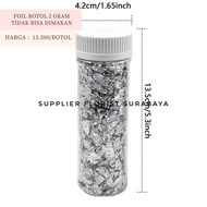 [1 BOTOL 2 GRAM] TIDAK BISA DIMAKAN! TABURAN FOIL GLITTER BOTOL GLITER FOIL UNTUK DUMMY CAKE HIASAN 