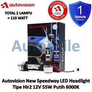 Autovision Speedway LED Headlight HIR2 9012 White 6000K White High Watt Original Warranty Car Headli