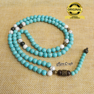 Tasbih Batu Akik Pirus Persia ASLI Alam Natural Original 99 Butir