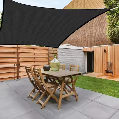 Black Sunshade Sails Net Anti-UV Garden Balcony Plant Shade Cover Net Outdoor Pergola Canopy Swimmin