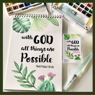 Matthew 19:26 | With God all things are possible | Christian Ezlink Card Sticker