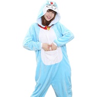 Jingle Cat Doraemon Onesies Sleepwear Adult kigurumi Pajama Anime Halloween Costume Flannel Winter Jumpsuit