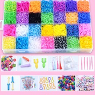 🔥HOT🔥10000+ Loom Bands Kit ยางรัดสำหรับทำสร้อยข้อมือ ชุด DIY Art and Craft Mega Refill kit Girls Cre