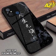 Softcase Glass Kaca Xiaomi Redmi 12C [MOTIF AZ02] Latest Mobile Phone Case - Mobile Phone Protector 