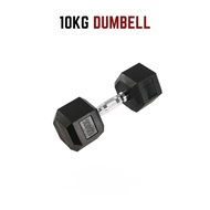 POTENCE Dumbbell Hexagon 10kg Barbell Hexagonal Dumbbell 10 Kg Hexagon Iron Dumbbell