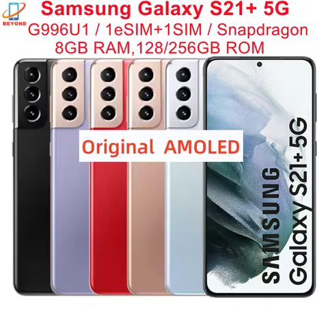 Samsung Galaxy S21 Plus S21+ 5G G996U1 6.7" ROM 128/256GB RAM 8GB Snapdragon 888 NFC Octa Core Origi