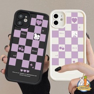 Infinix Hot 40 Pro 30i 30 Play Infinix Note 30 VIP Smart 7 8 Note 12 Turbo G96 Creative Cute Checkered Rabbit Phone Case Thickened Protector Anti Drop Soft Cover
