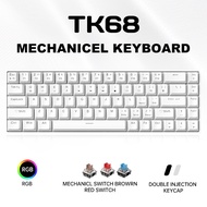 ZIFRIEND TK68 Mechanical Keyboard Wired RGB Backlight 65% Layout Gaming 3 Pin Hot Swappable