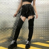 Amariel1416__ CUT OUT PANTS/Trousers/ dance PANTS/black pink PANTS