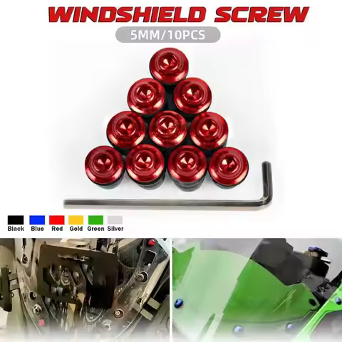 For HONDA CBR 600 RR/F4i/F4 VFR 800 Steed 1000RR CRF250l 5mm 10PCS Motorcycle Windscreen Windshield 