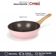 Cypruz Pink Ceramic Fry Pan Ceramic Non-Stick Frying Pan