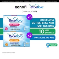 Erceflora Bundle Probiotic Supplement Supplement (3 Gut Defense + 3 Gut Restore) - For Kids & Adults