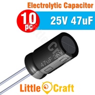 10pcs  Electrolytic Capacitor 25V 47uF